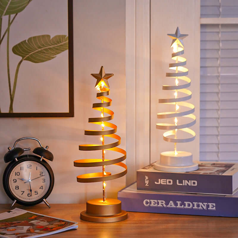 LED Christmas Tree Spiral Light Table Lamp
