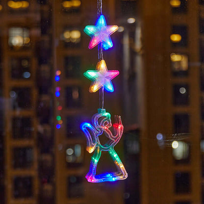 Christmas Atmosphere Layout Sucker Lamp Window Decoration