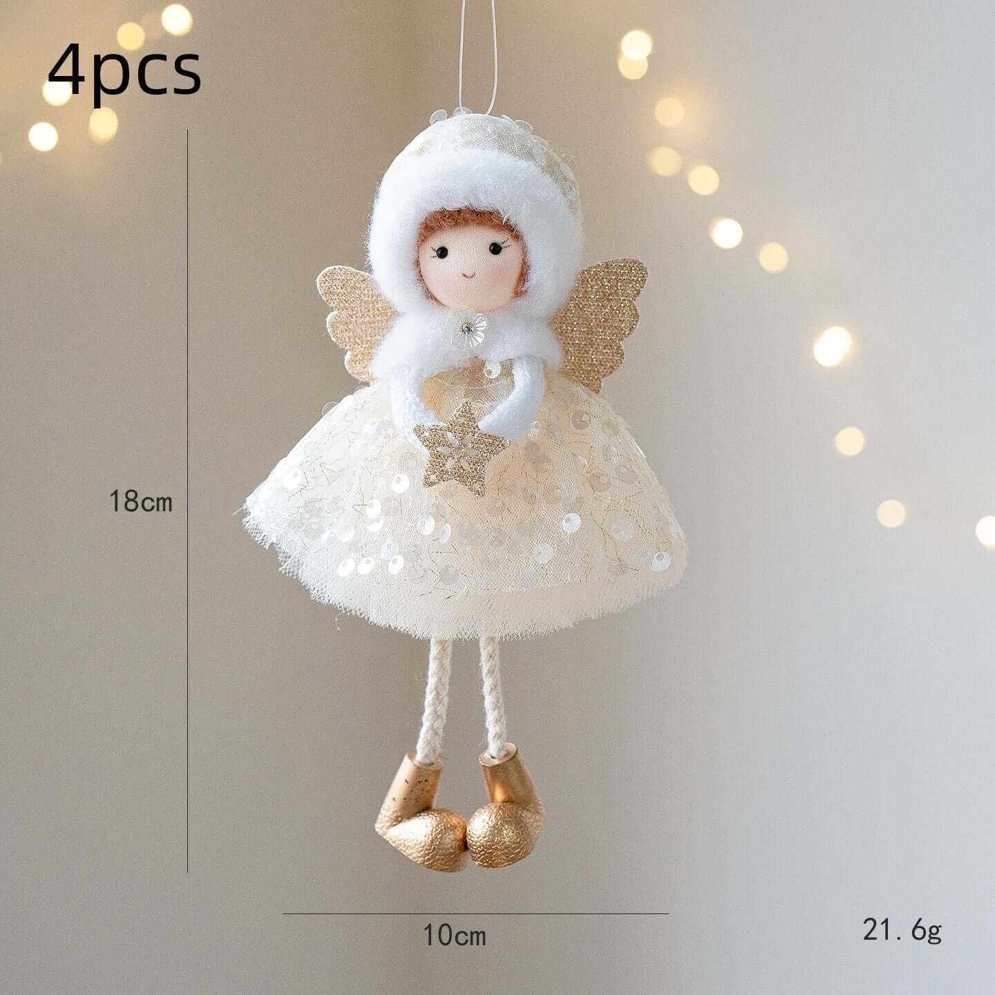 Christmas Winter Mesh Angel Big Eyes Girl Pendant