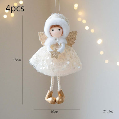 Christmas Winter Mesh Angel Big Eyes Girl Pendant