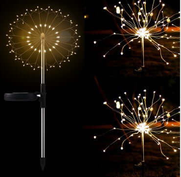 Solar Fireworks Lights Christmas Outdoor Decoration