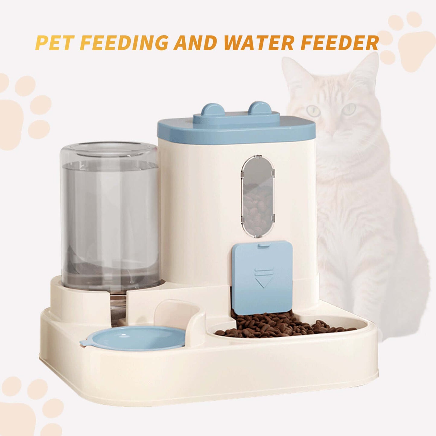 Automatic 2-in-1 Cat Food & Water Dispenser