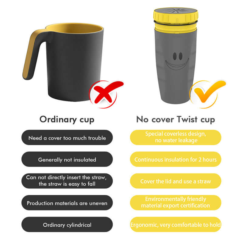 Portable Tumbler Cup  Double Wall Travel Bottle with Straw