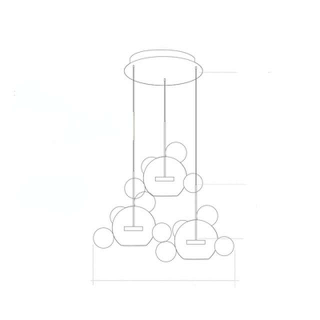 The Soap Bubble Mickey Chandelier adds a playful yet elegant LED glow to any living room, bedroom, or dining area with its artistic glass design.