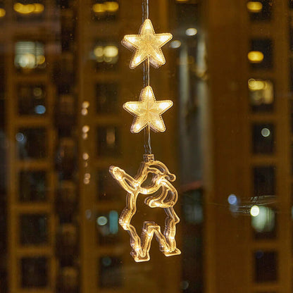 Christmas Atmosphere Layout Sucker Lamp Window Decoration