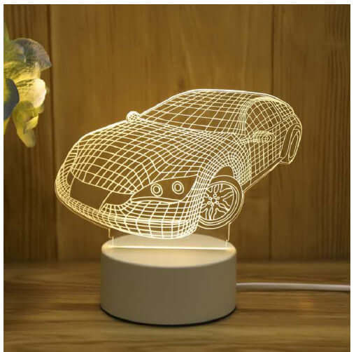 3D Acrylic LED Night Lamp – Neon Sign for Room Decor