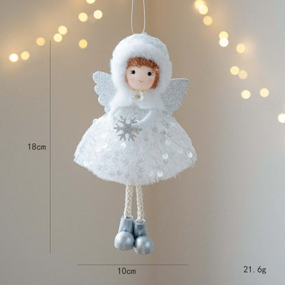 Christmas Winter Mesh Angel Big Eyes Girl Pendant