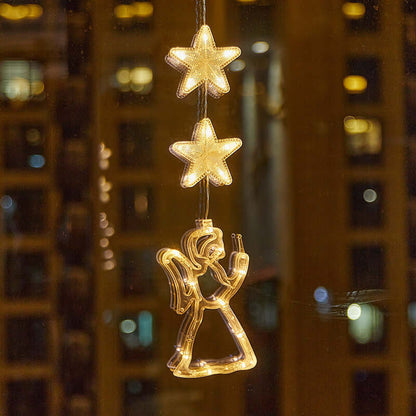 Christmas Atmosphere Layout Sucker Lamp Window Decoration