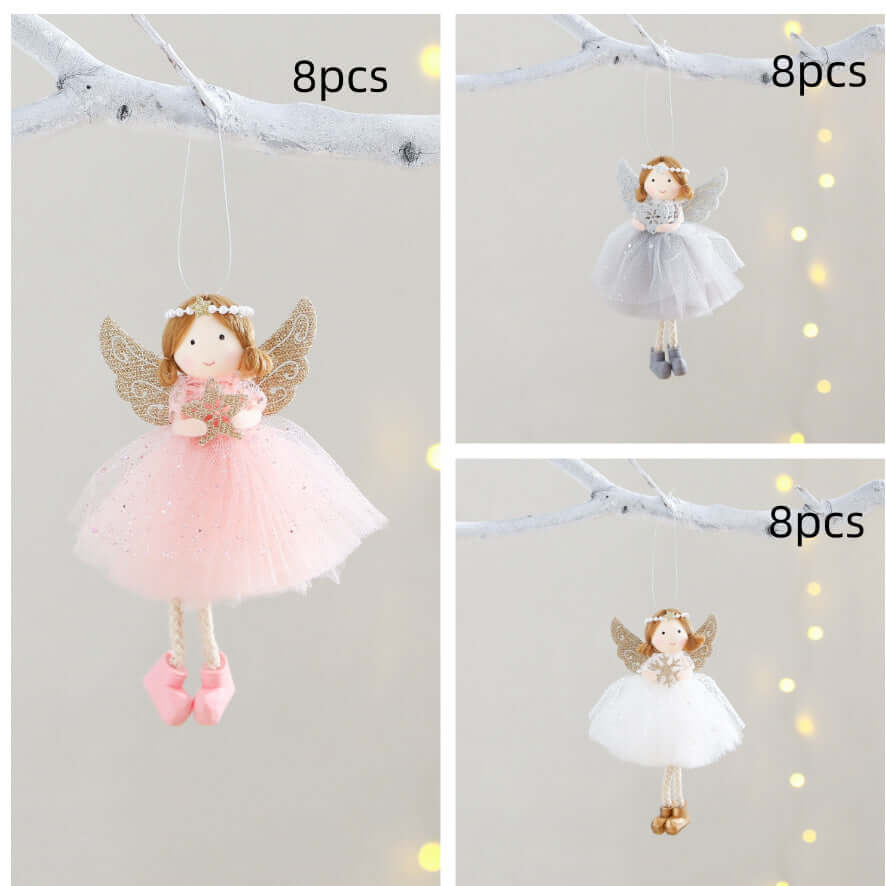 Christmas Winter Mesh Angel Big Eyes Girl Pendant