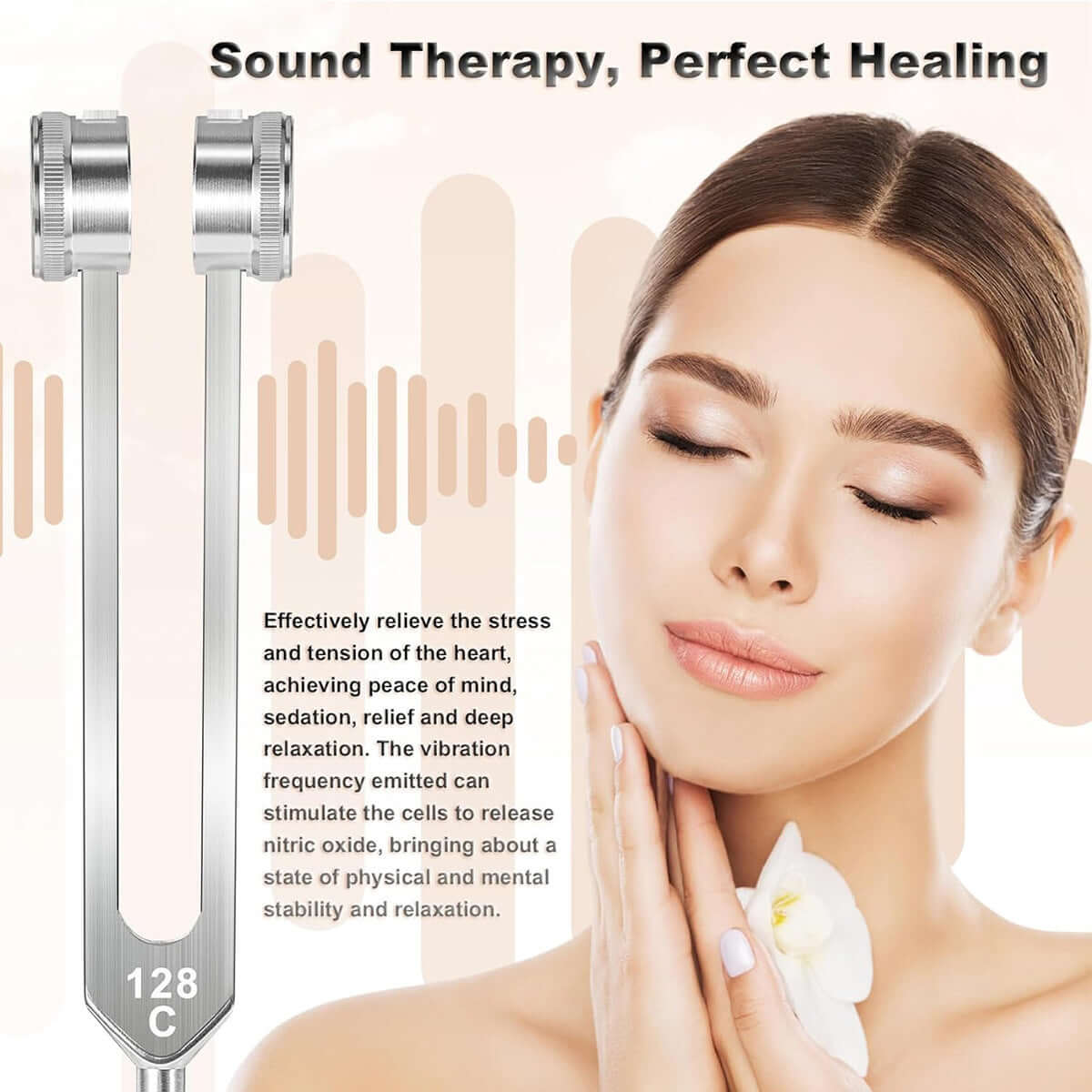 Therapy Tool Weighted Sound 128 Hz Tuning Fork 