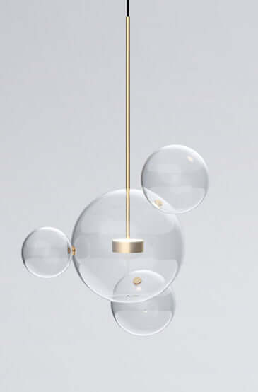 The Soap Bubble Mickey Chandelier adds a playful yet elegant LED glow to any living room, bedroom, or dining area with its artistic glass design.