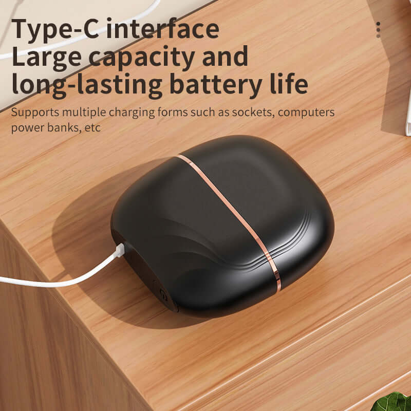 Mini Hair Straightening Comb Wireless Charging Portable 