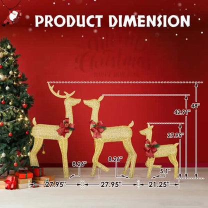 3-Piece christmas yard decorations outdoor