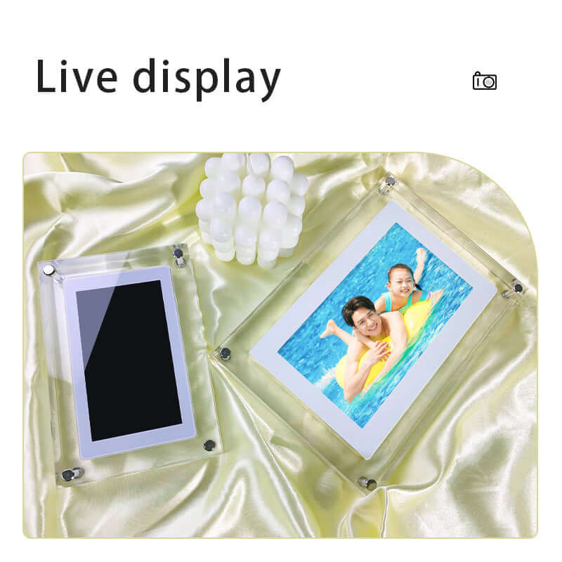 View details for Digital Picture Frame Acrylic Video Player Digital Photo Frame Vertical Display With 1GB And Battery Type C Video Frame Gift For Loved Digital Picture Frame Acrylic Video Player Digital Photo Frame Vertical Display With 1GB And Battery Ty