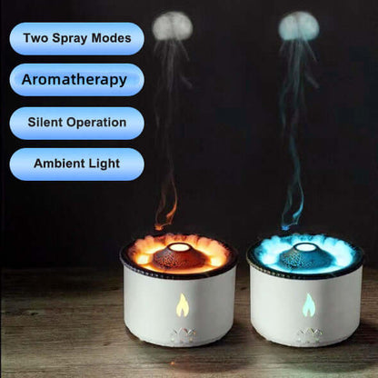Volcano Flame Diffuser  Essential Oil Humidifier & LED