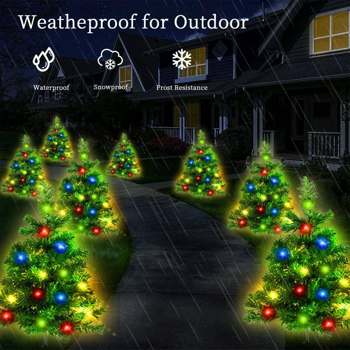 Waterproof solar Christmas lights for backyard
