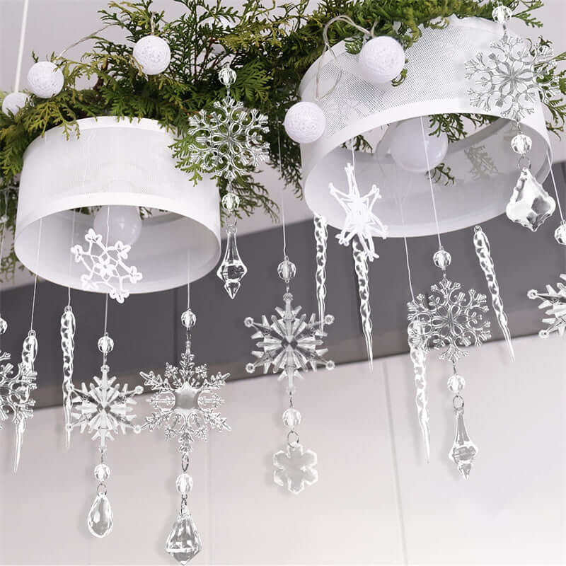 10pcs acrylic Christmas tree hanging ornaments