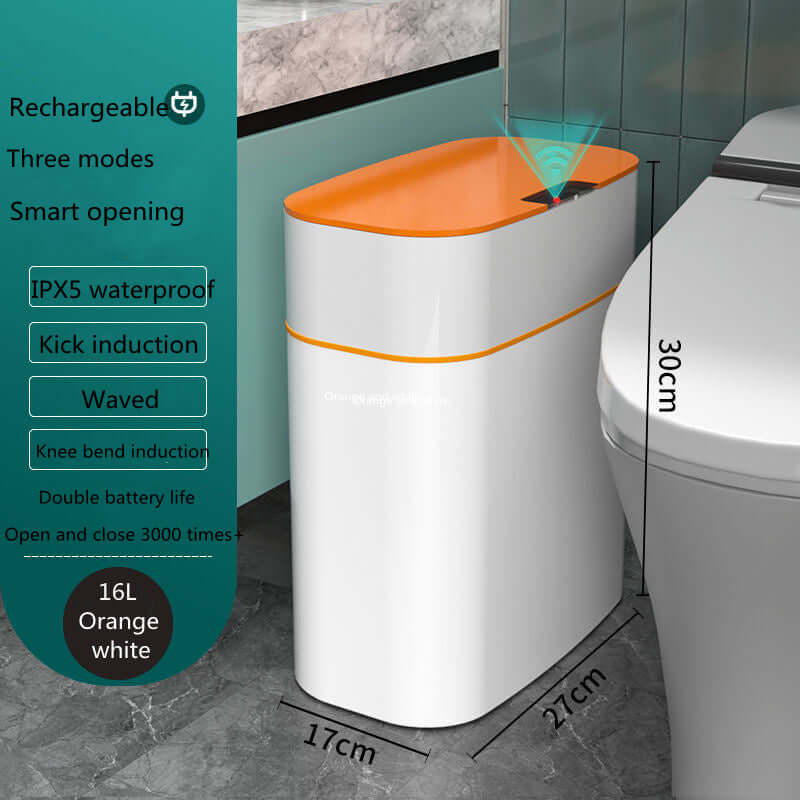 Smart Trash Can Automatic Induction Lid Compact Design