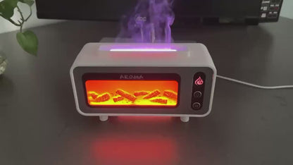 Ultrasonic Flame Humidifier 200ml Simulated Fireplace