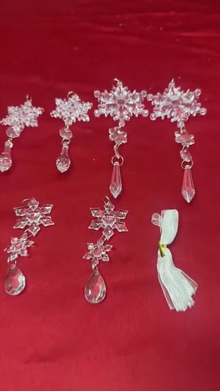 10pcs acrylic Christmas tree hanging ornaments