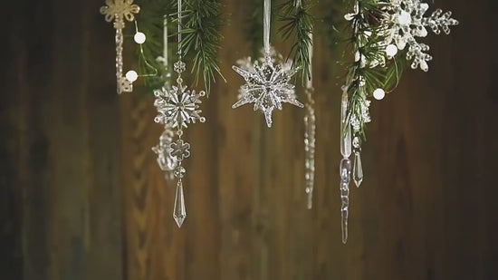 10pcs acrylic Christmas tree hanging ornaments