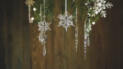 10pcs acrylic Christmas tree hanging ornaments