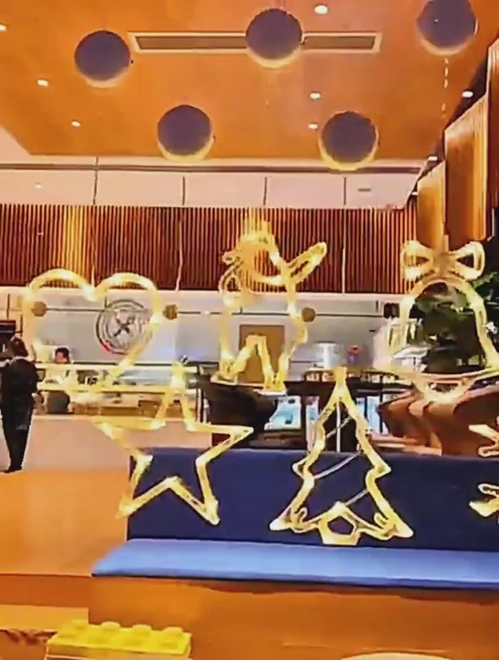 Christmas LED Suction Cup Chandelier Santa Claus