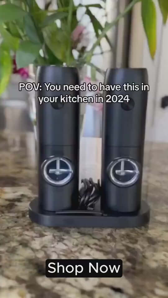 Electric Salt Pepper Grinder Set