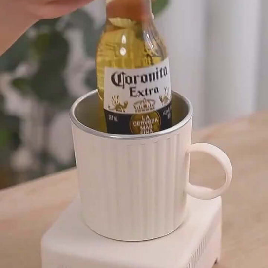 Mini Quick Cooling Cup Beer Beverage Rapid Refrigeration Ice Maker Machine Cold Drink Heating Home Dormitory Food Grade 400ml Kitchen Gadgets