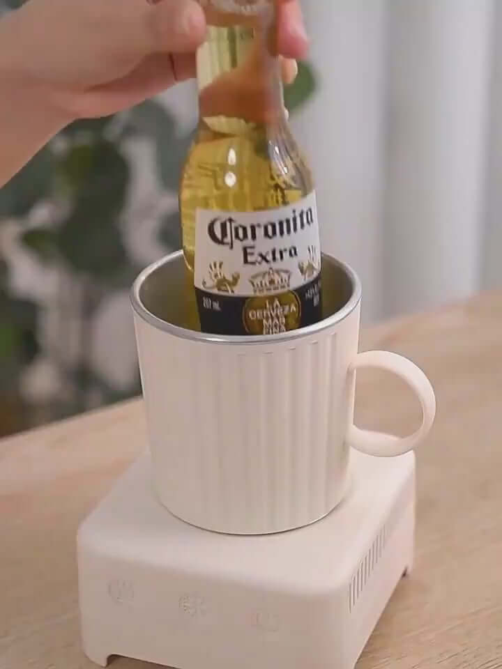 Mini Quick Cooling Cup Beer Beverage Rapid Refrigeration Ice Maker Machine Cold Drink Heating Home Dormitory Food Grade 400ml Kitchen Gadgets