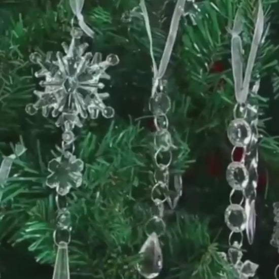 10pcs acrylic Christmas tree hanging ornaments