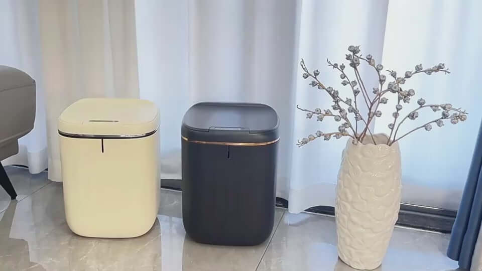videoView details for Smart Trash Can With Lid For Bedroom And Living Room Kitchen Storage Box Trash Can Induction Small Car Box Automatic Smart Dustbin Smart Trash Bin Smart Trash Can With Lid For Bedroom And Living Room Kitchen Storage Box Trash Can Ind