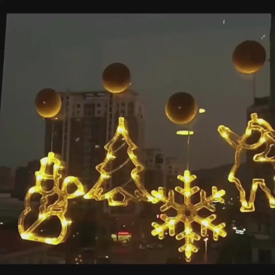 Christmas LED Suction Cup Chandelier Santa Claus