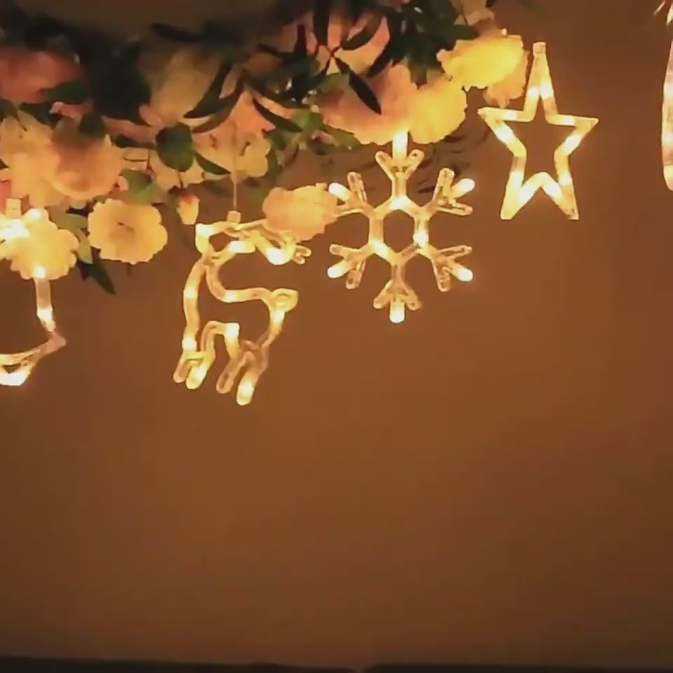 Christmas LED Suction Cup Chandelier Santa Claus