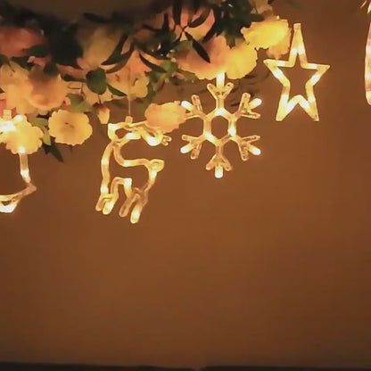 Christmas LED Suction Cup Chandelier Santa Claus